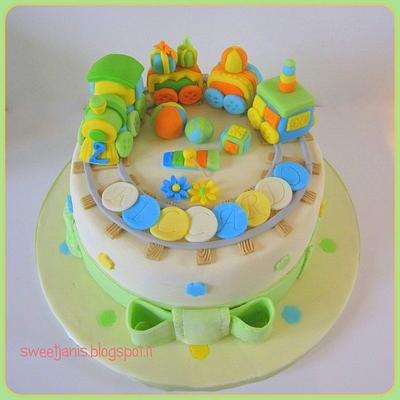 A colorful train - Cake by Sweet Janis