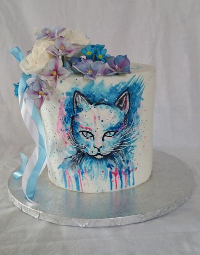 Blue cat - Cake by alenascakes