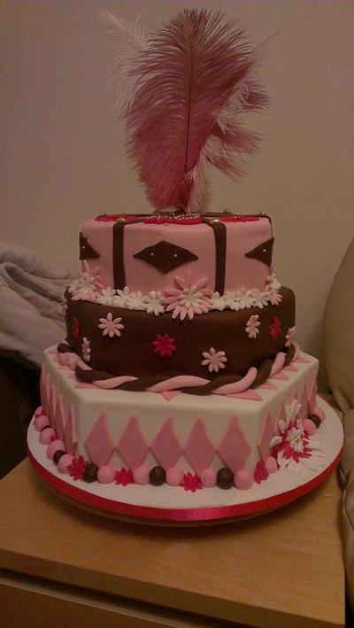 Harlequin Feathers - Cake by Gemma Buxton