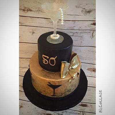 Elegant 50th birthday - Cake by Jaclyn Dinko