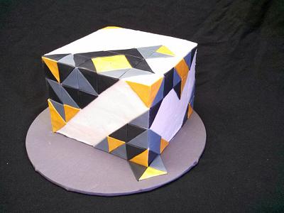 Art Deco Cube - Cake by Elyse Rosati