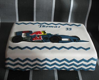 Chevron style, Formel 1 Birthdaycake - Cake by cakesbyoana