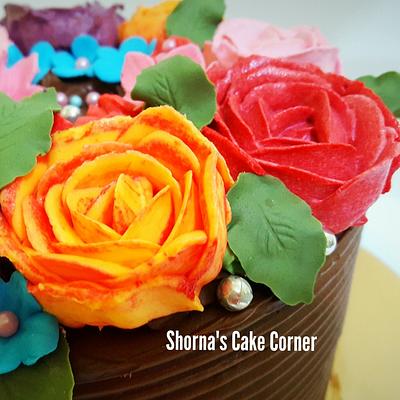Buttercream flowers cake  - Cake by Shorna's Cake Corner