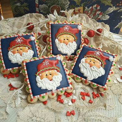 Jolly Santa's  - Cake by Teri Pringle Wood