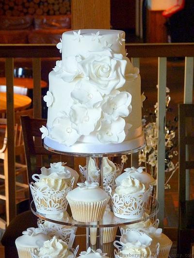 Wedding Cupcake Tower for Kate and Andy - Cake by Strawberry Lane Cake Company