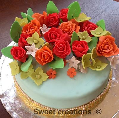 Colourful roses  - Cake by Ifrah