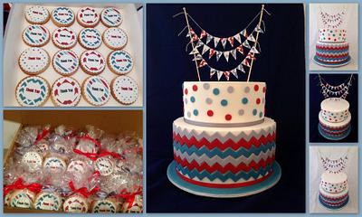 Boys Christening/Birthday cake and cookies - Cake by Wendy - Saraphia Kakes