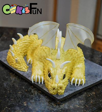 Golden Dragon Cake - Cake by Cakes For Fun