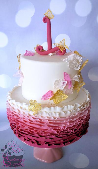 Mademoiselle Butterfly  - Cake by Enticing Cakes Inc.