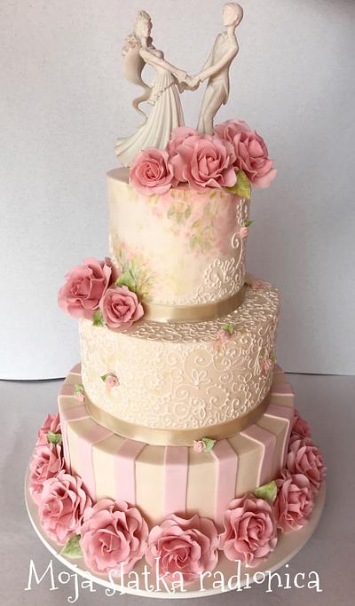 Romantic wedding cake - Cake by Branka Vukcevic