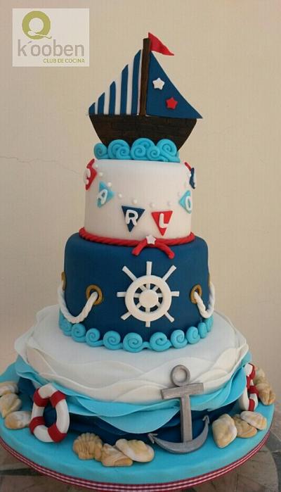 Nautical Baby Cake - Cake by kooben