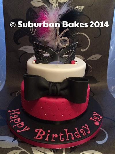 16th Birthday Masquerade Cake - Cake by Suburban Bakes