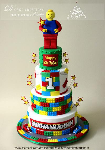 Lego Blocks Birthday Cake - Cake by D Cake Creations®