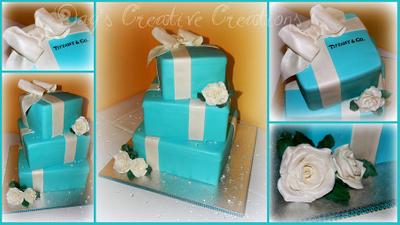 Tiffany Boxes wedding - Cake by Day