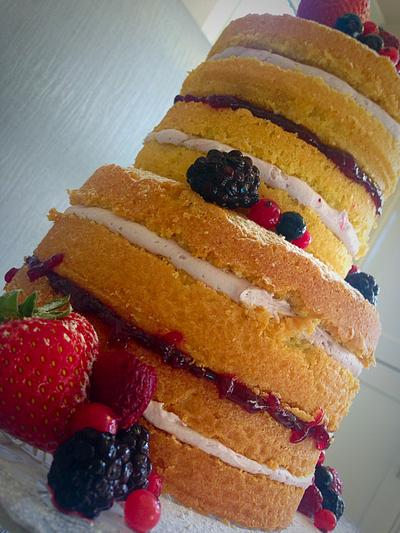 just for fun naked cake!  - Cake by Celestial Cakes