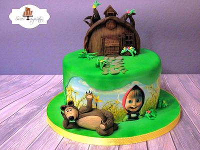 Masha and the bear cake - Cake by Urszula Landowska