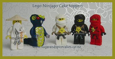 Ninjago Characters Cake toppers in fondant - Cake by Mel_SugarandSpiceCakes