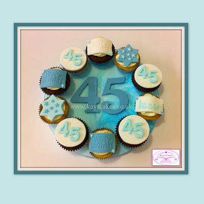 Male Birthday Cupcake Display - Cake by Kays Cakes