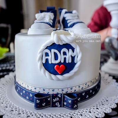 Adam's Christening Cake - Cake by Art Bakin’