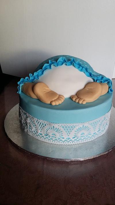 baby shower cake - Cake by Helen's cakes 