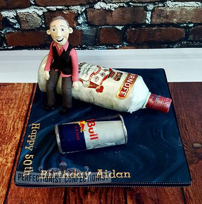 Aidan - Smirnoff & Red Bull 50th Birthday Cake - Cake by Niamh Geraghty, Perfectionist Confectionist