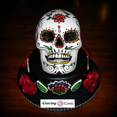 Dia de los Muertos/Halloween Cake - Cake by Craving Cake