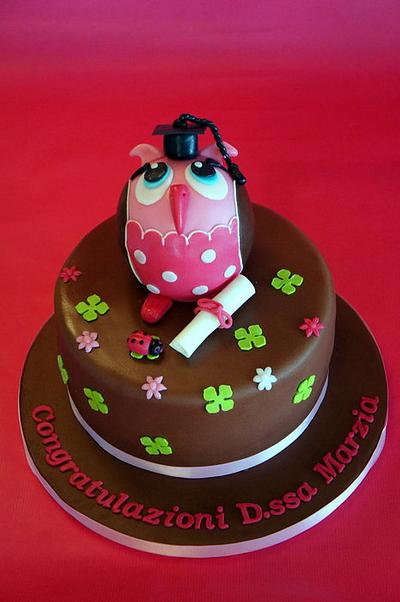 Owl graduation cake - Cake by Alessandra