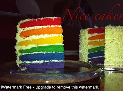 rainbow cake - Cake by Hope