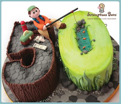 The Big 50... Gone Fishing! - Cake by Scrumptious Buns