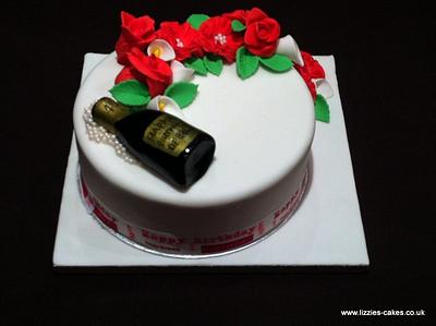 Champagne & Flowers - Cake by lizziescakesherts