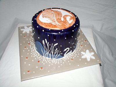 winter cake with company logo - Cake by Makina
