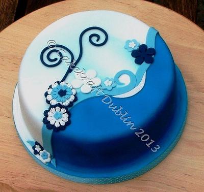 Shades of Blue - Cake by CakekraftDublin