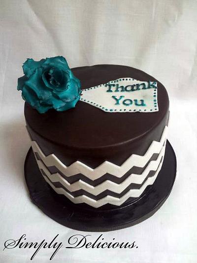 Chevron Cake - Cake by Simply Delicious Cakery