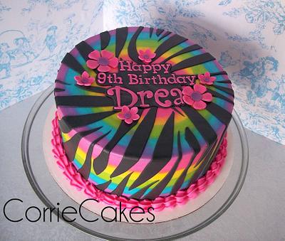 rainbow zebra - Cake by Corrie