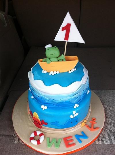 Froggie Went Sailing - Cake by Jenny Kennedy Jenny's Haute Cakes