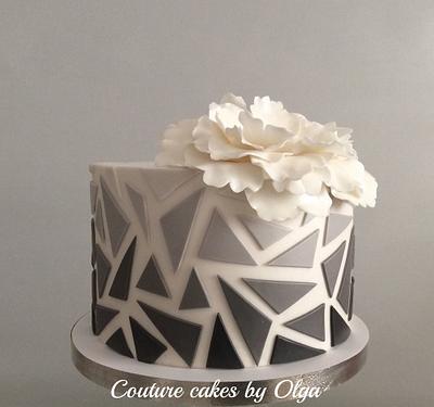 Modern ,ombré,, cake - Cake by Couture cakes by Olga