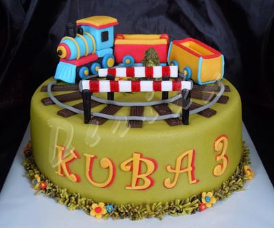 A small train - Cake by Derika