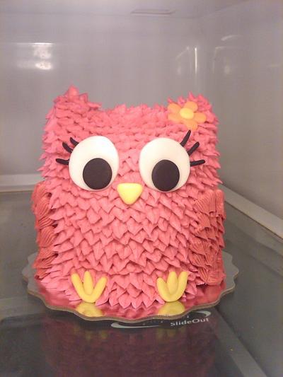 Buttercream Owl Cake - Cake by Kimberly Cerimele