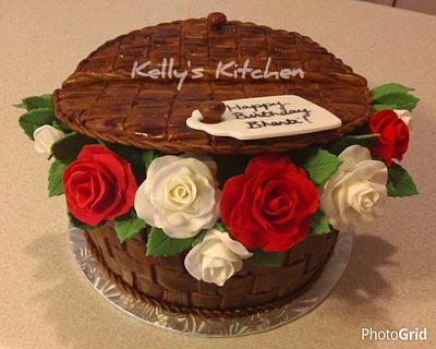 Flower Basket Cake - Cake by Kelly Stevens