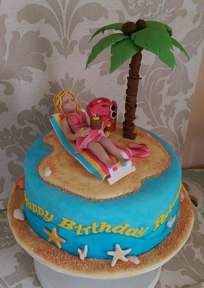 Sunbathing - A cake for a Beach Lover - Cake by MySugarFairyCakes