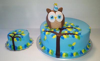 Look Whoo's Turning One Owl - Cake by Kimberly Cerimele