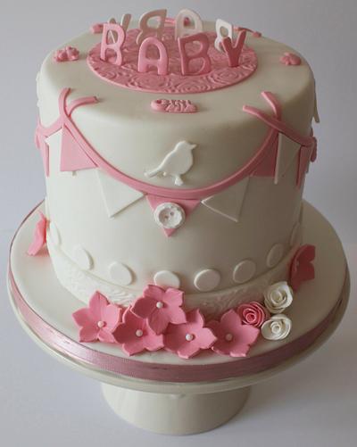 Pink Baby Shower Cake - Cake by Cherry Crumbs