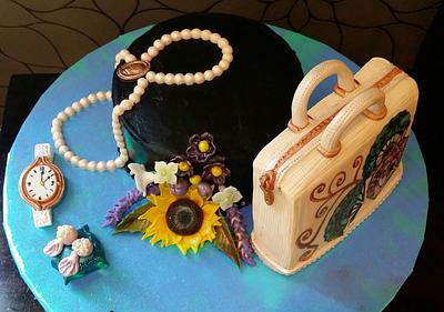 chinese fan bag cake - Cake by CAKE RAGA