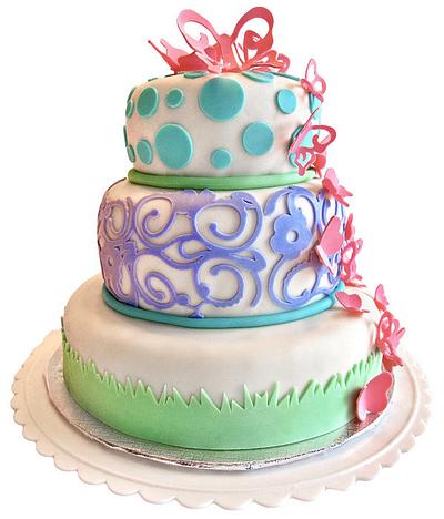 Butterfly Garden Cake - Cake by Pazzles