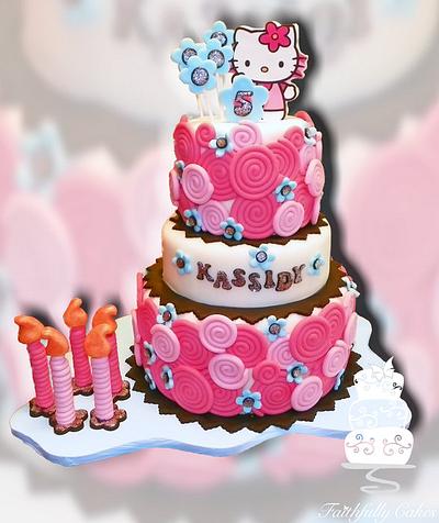 Fondant Swirls Hello Kitty - Cake by FaithfullyCakes