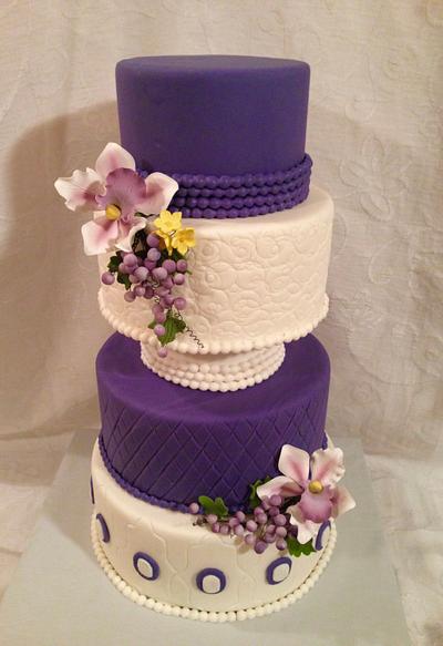 Orchid Wedding Cake - Cake by Maggie Rosario