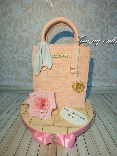 Bag cake with flower - Cake by Hala Heikal