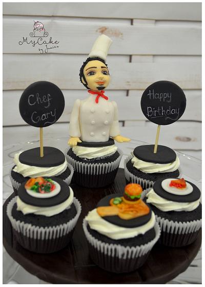 Chef cupcake, miniature foods. - Cake by Hopechan