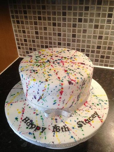 Splatter cake - Cake by VickyR