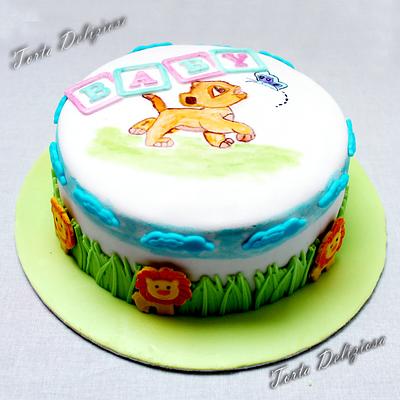Gender Reveal Cake Simba Lion King - Cake by Torta Deliziosa